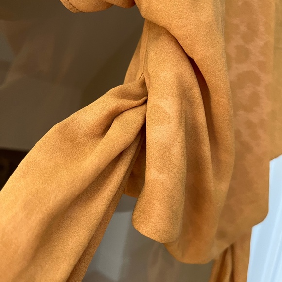 Anthropologie Current Air Leopard Print Wrap Top - Picture 7 of 9